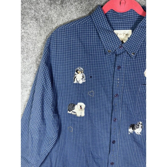 Bobbie Brooks DOG Patch BLING Woof DOGS Button Up Shirt Vintage Womens‎ 22W/24W - Picture 5 of 16